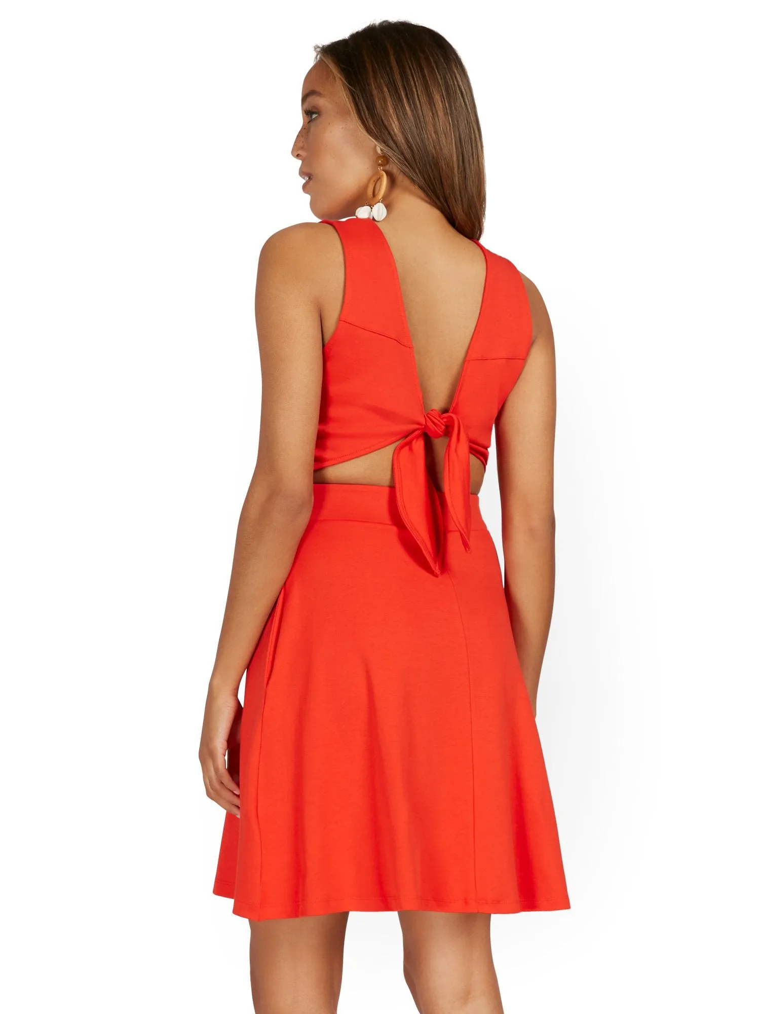 Petite Tie-Back Dress - City Knits