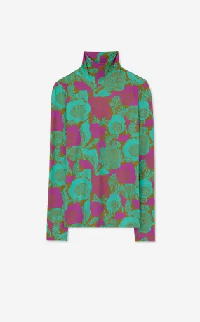 Poppy Print Nuda Turtleneck