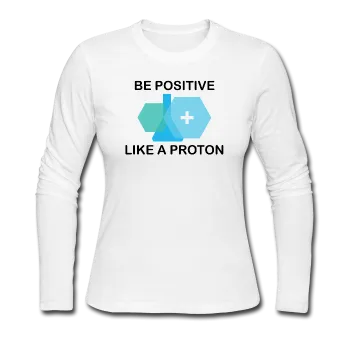 "Be Positive" (black) - Women's Long Sleeve T-Shirt