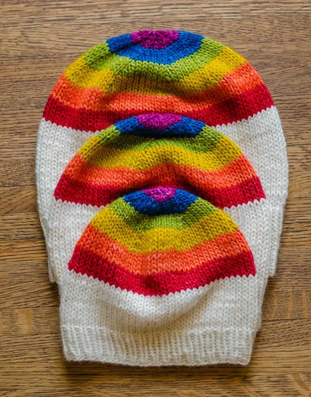 Rainbow Paint Dip Hat Knitting Kit, eM Knits