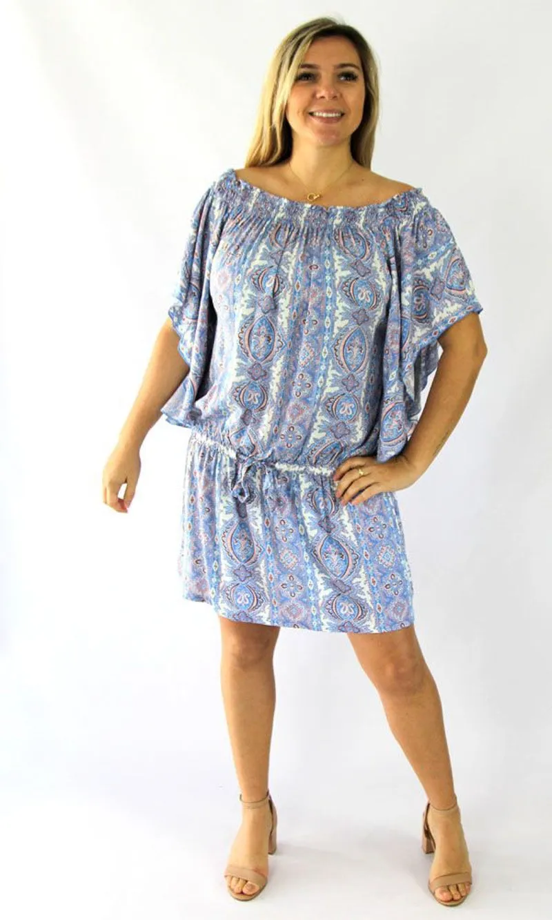 Rayon Dress Short Wing Deja Vu, More Colours