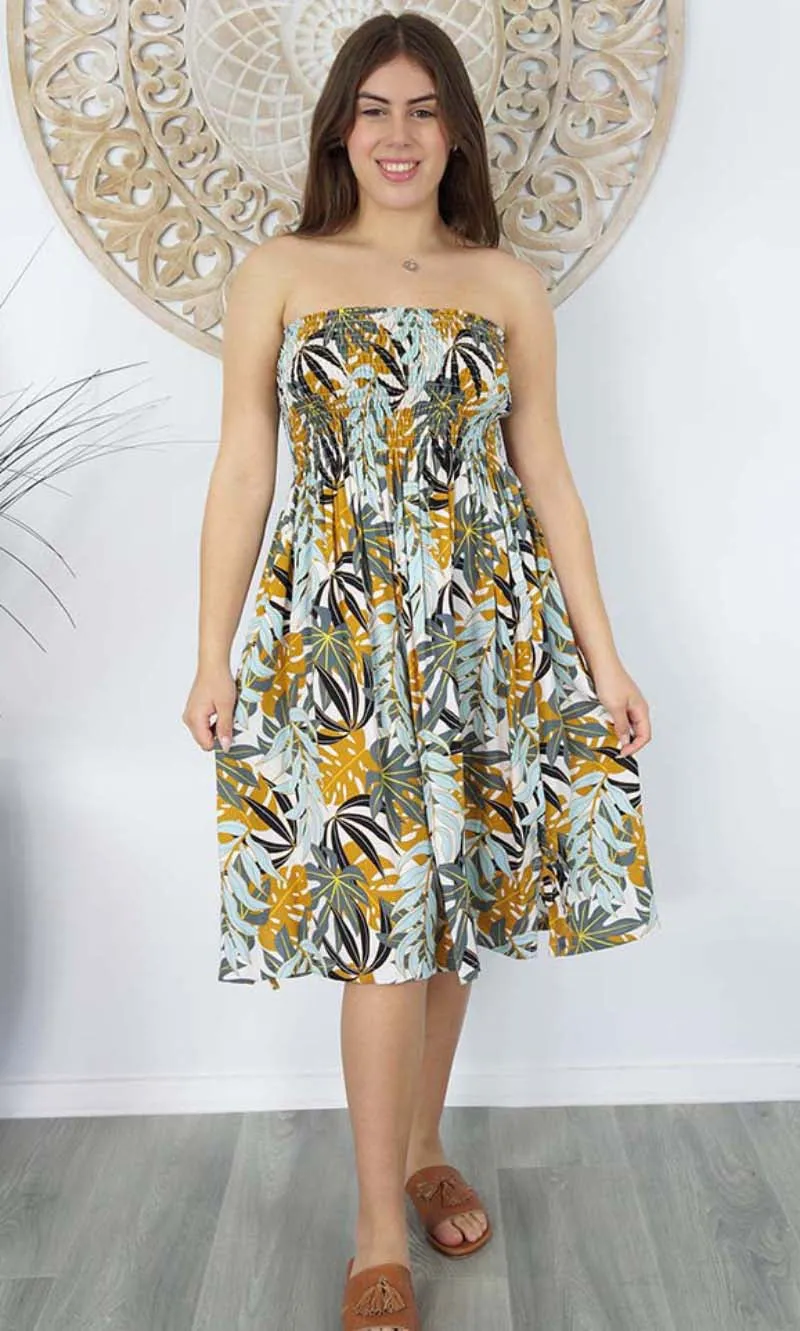 Rayon Dress Smock Palm Paradise, More Colours