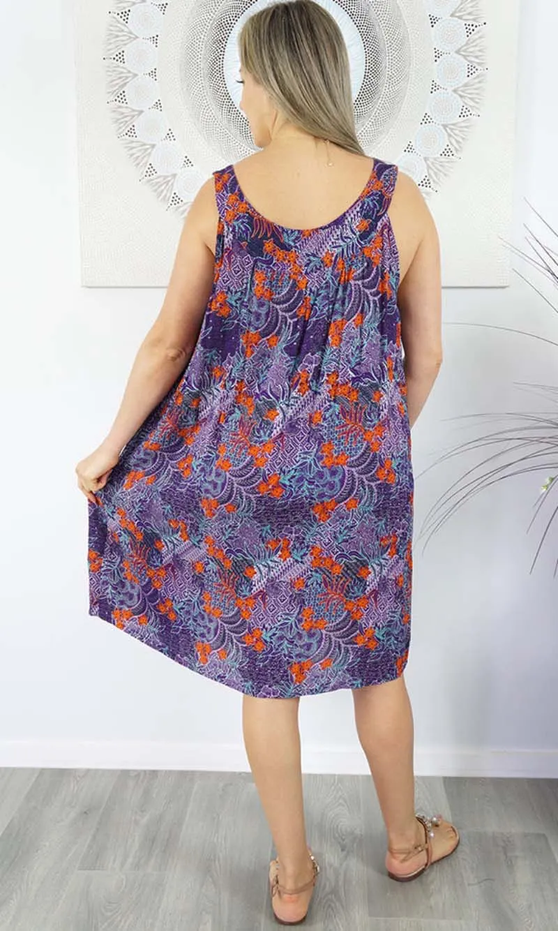 Rayon Dress Tahiti Batik Paisley, More Colours