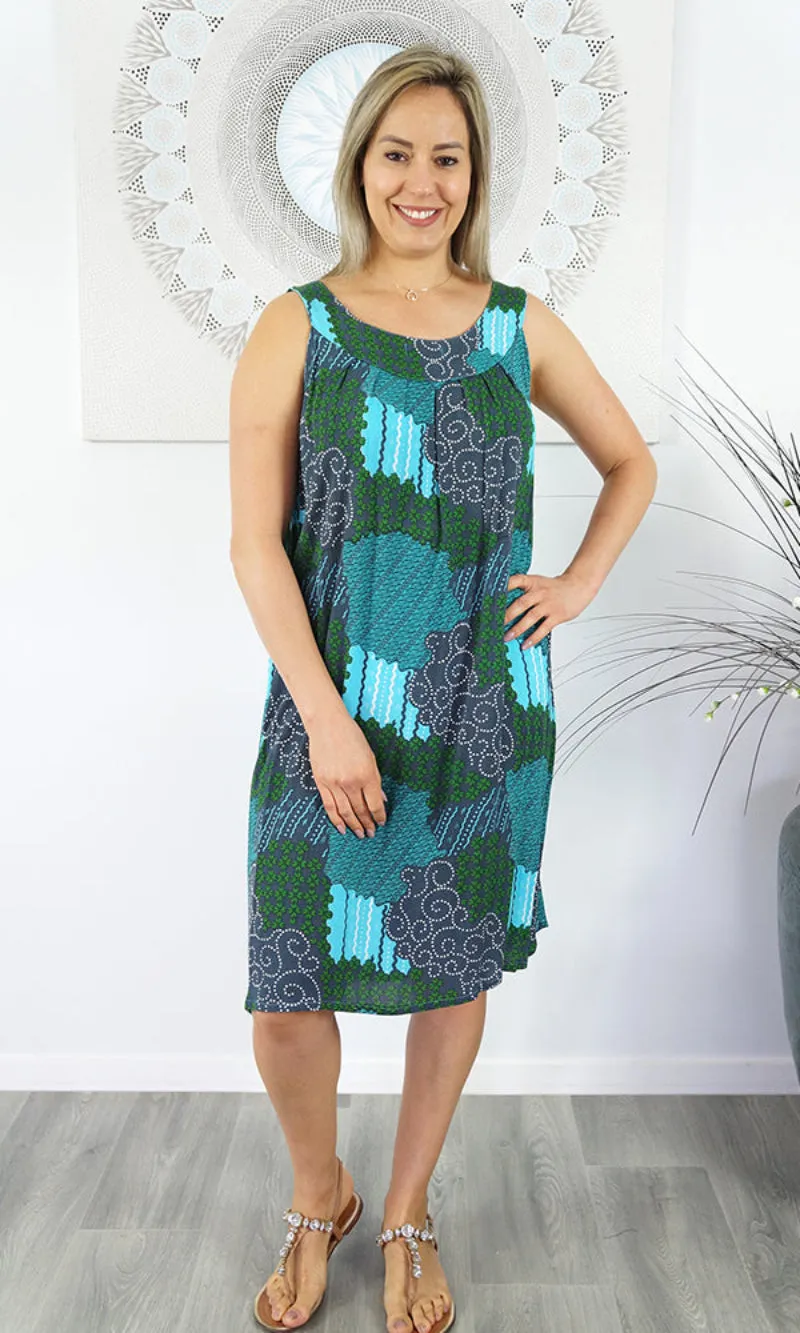 Rayon Dress Tahiti Mosaic, More Colours