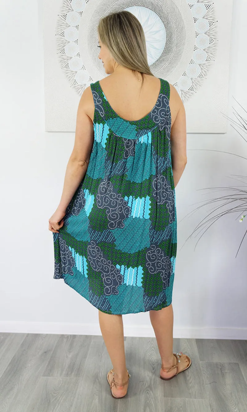 Rayon Dress Tahiti Mosaic, More Colours