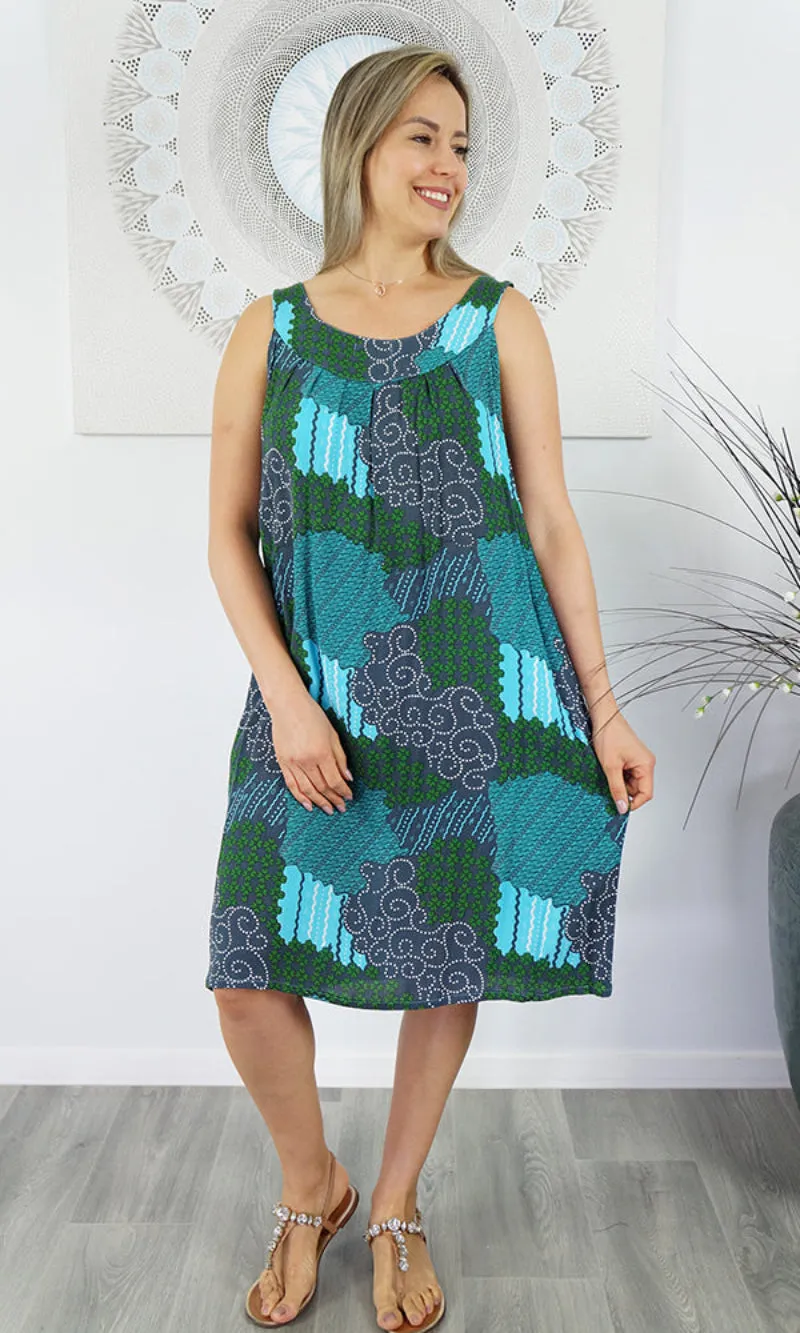 Rayon Dress Tahiti Mosaic, More Colours