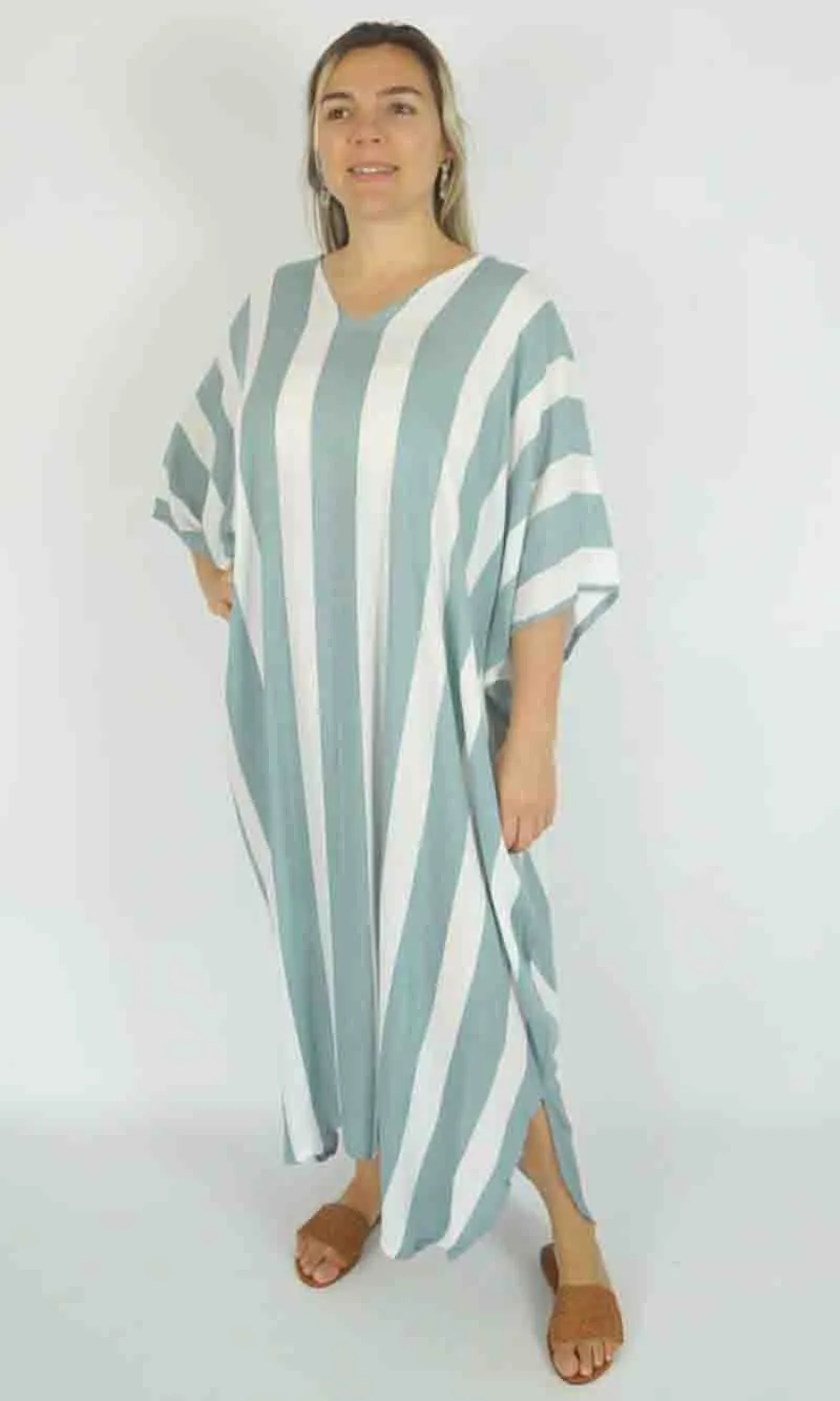 Rayon Kaftan Long Stripes, More Colours