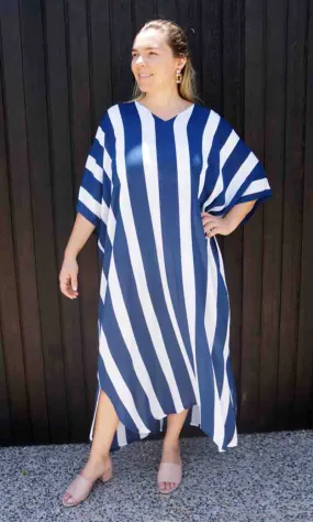 Rayon Kaftan Long Stripes, More Colours