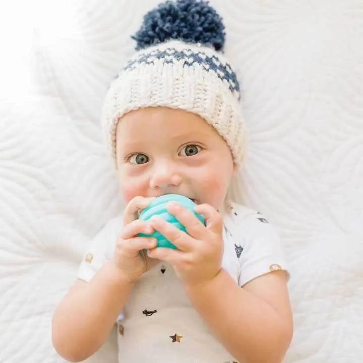 Rebel Natural Knit Beanie Hat : S (0-6 months)