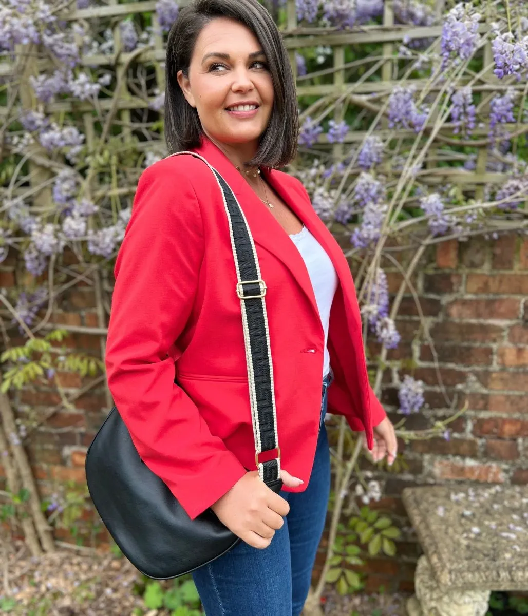 Red Single Breasted Blazer