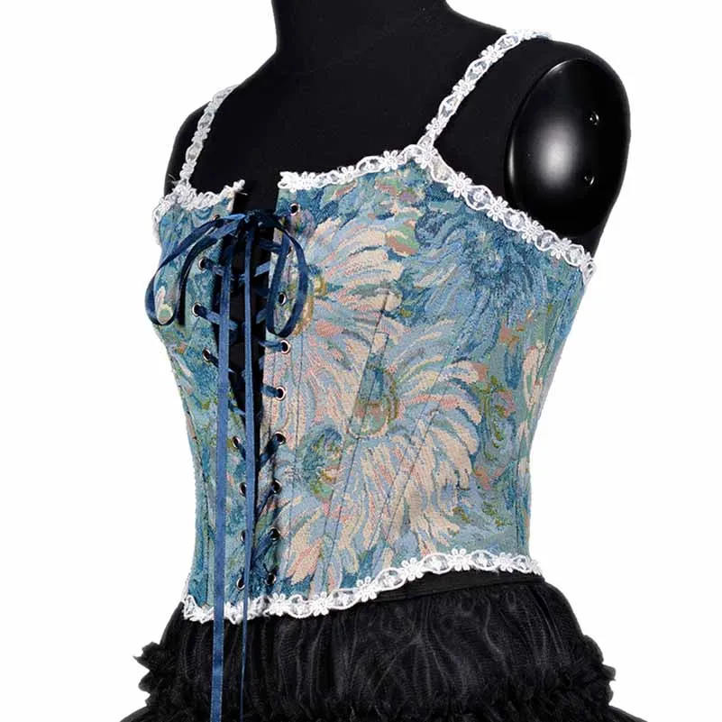 Renaissance Style Corset with Adjustable Lace-up Bustier Camis Top