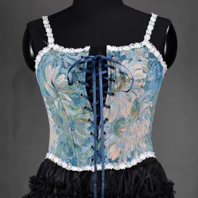 Renaissance Style Corset with Adjustable Lace-up Bustier Camis Top