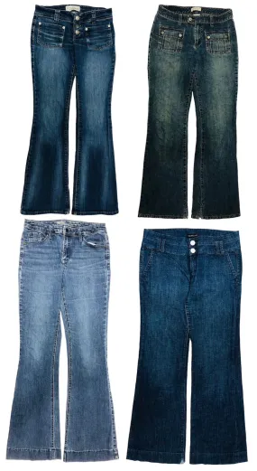 Retro Revival: Vintage Denim Flared Jeans 🌟🔥✨(S-196)