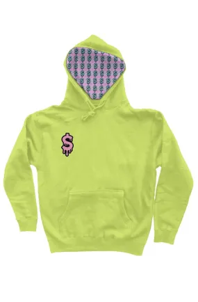 Rm Roots - $Drip Paperchasin' Safety Yellow Pullover Hoodie (Limited Edition)