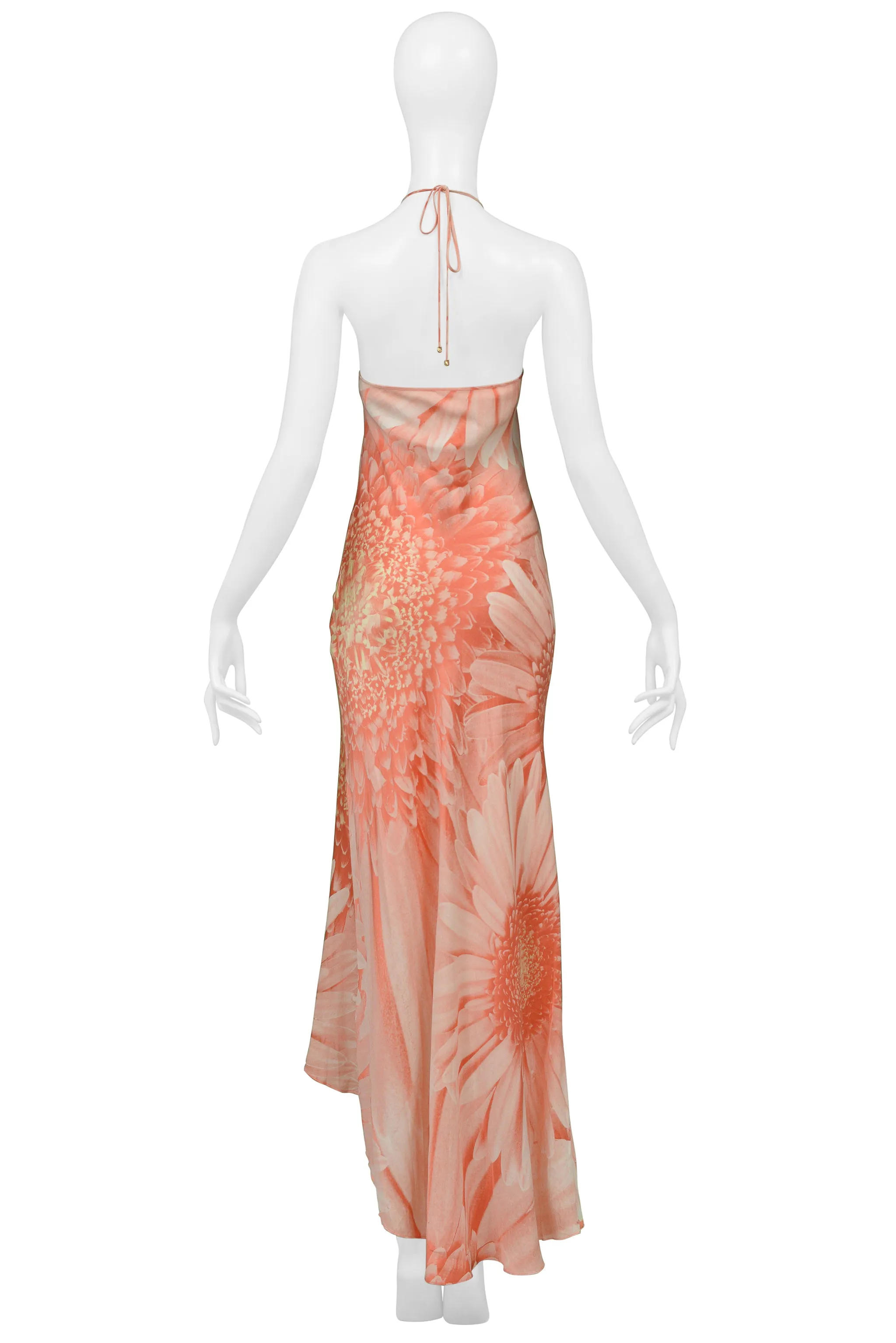 ROBERTO CAVALLI PINK DAISY MAXI SLIP DRESS