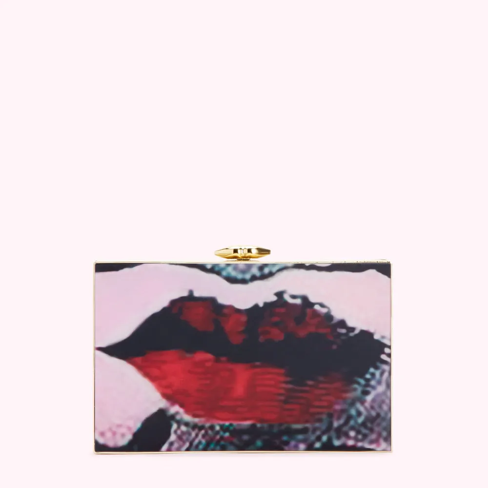 ROSE MULTI LIP ARTWORK LADY LIVVY CLUTCH