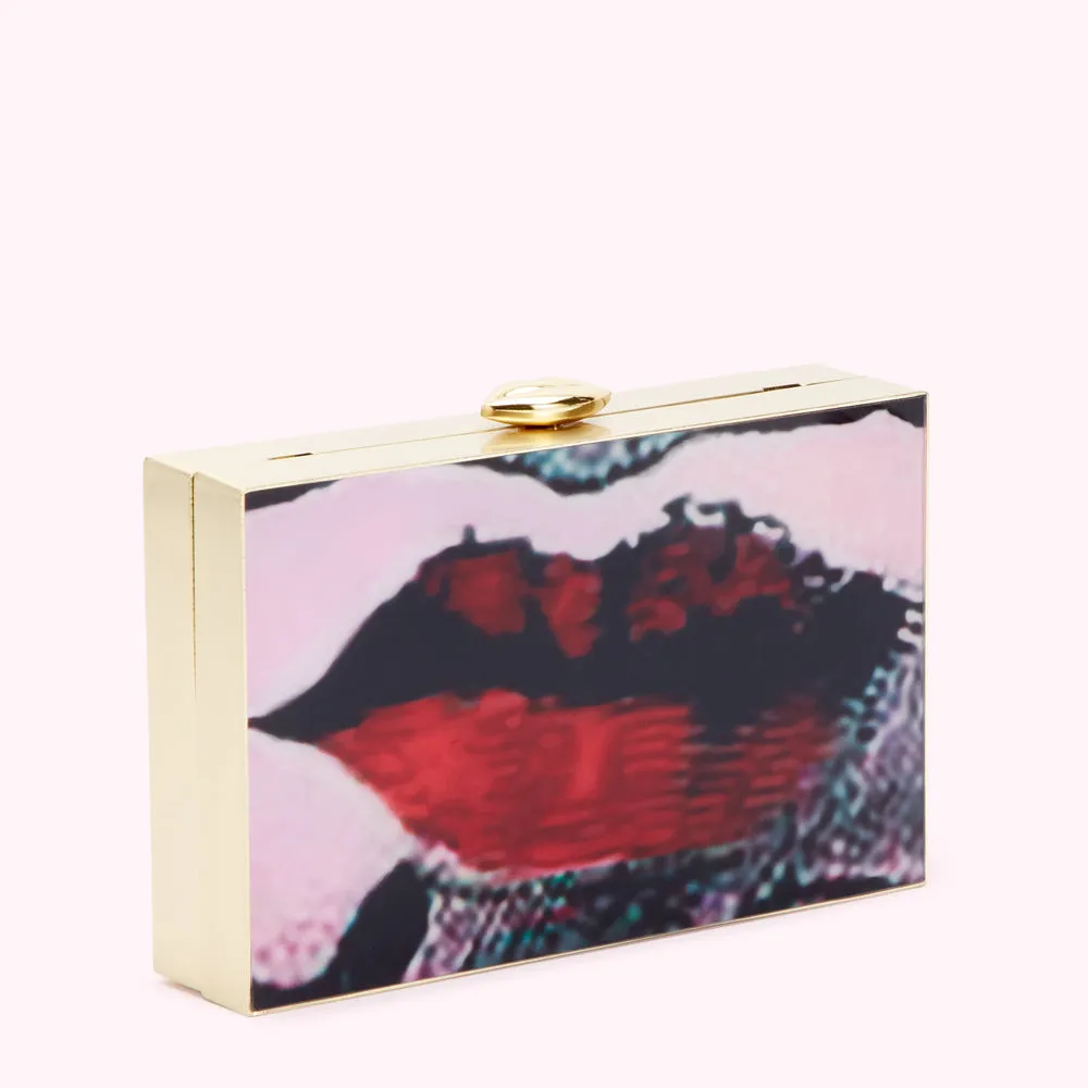 ROSE MULTI LIP ARTWORK LADY LIVVY CLUTCH