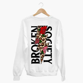 Roses And Animal Print Sweatshirt (Unisex)