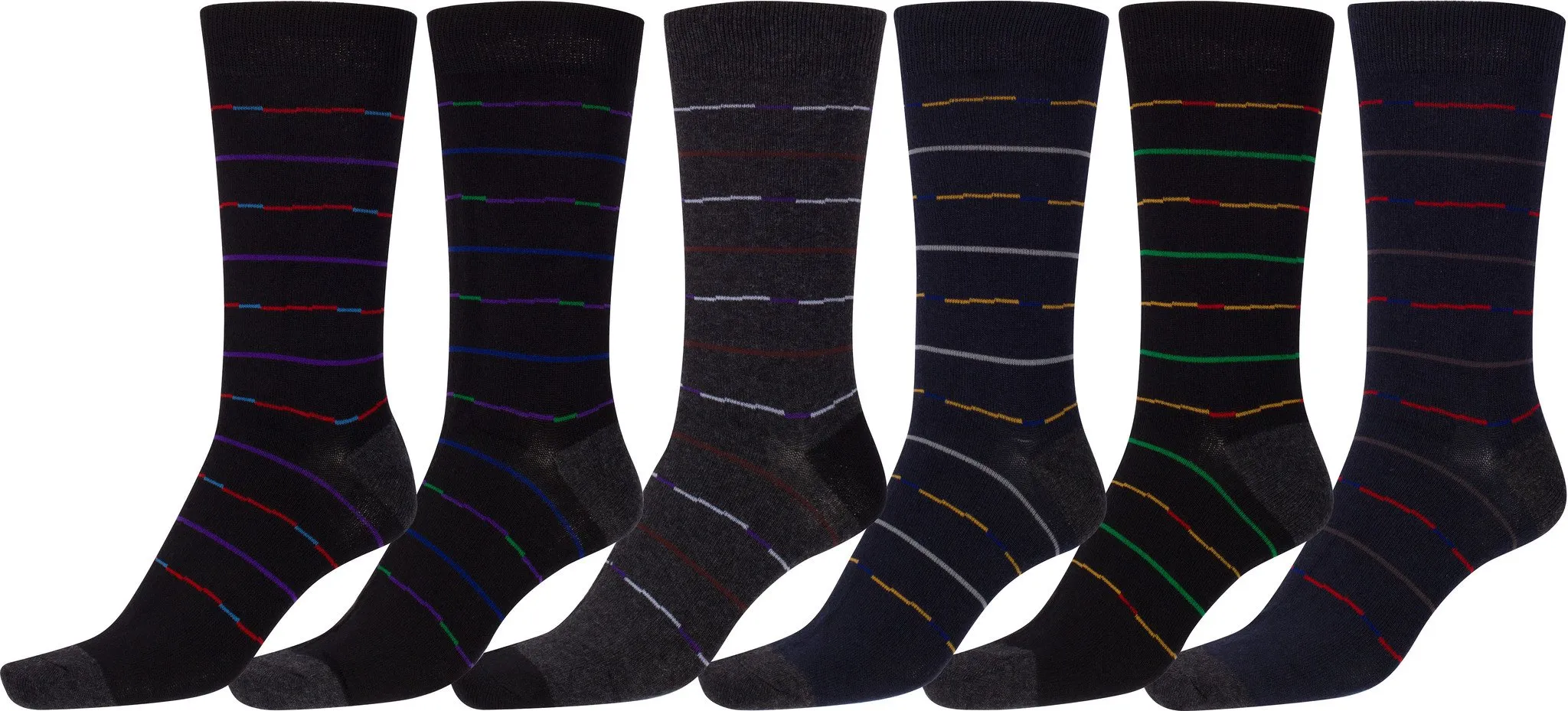 Sakkas Men's Classic Patterned Dress Socks Value 6-Pack