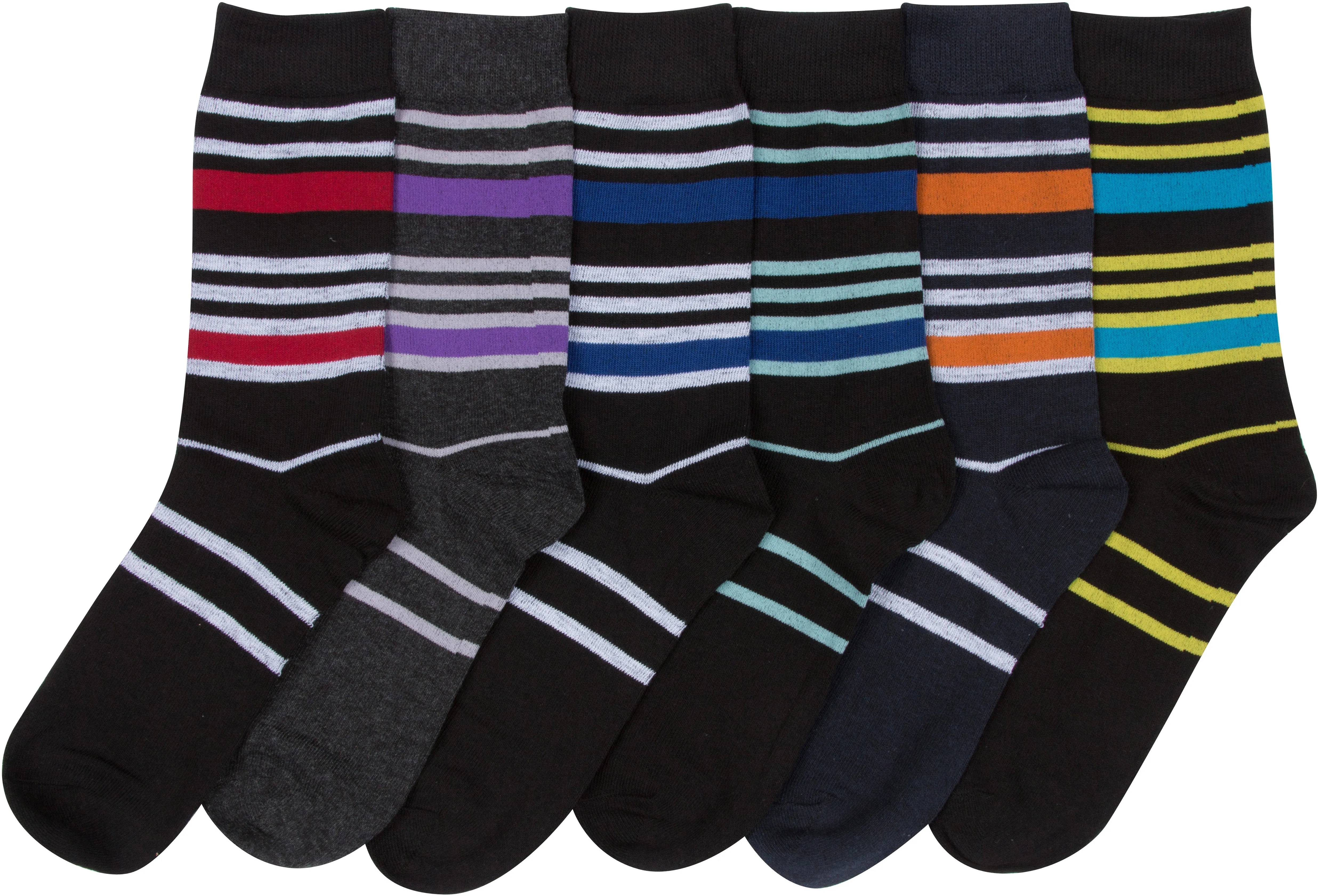 Sakkas Men's Classic Patterned Dress Socks Value 6-Pack