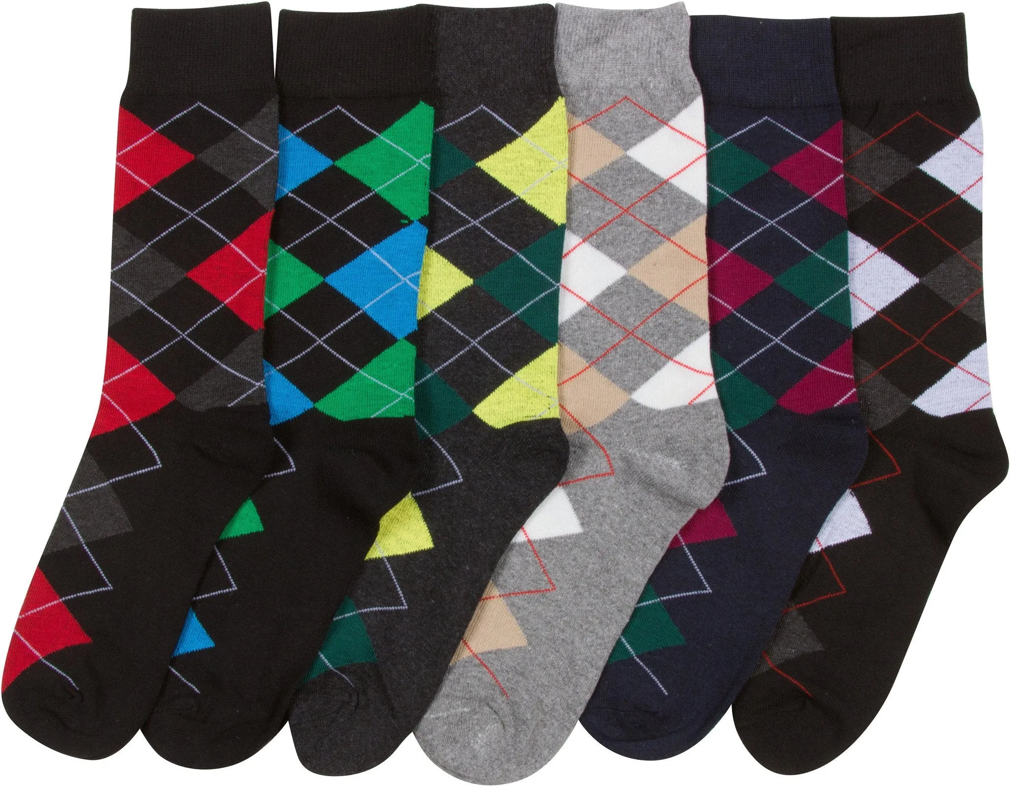 Sakkas Men's Classic Patterned Dress Socks Value 6-Pack