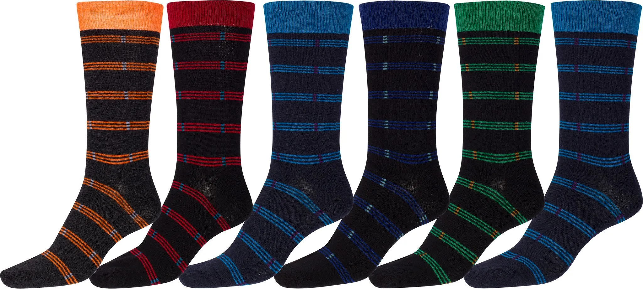 Sakkas Men's Classic Patterned Dress Socks Value 6-Pack