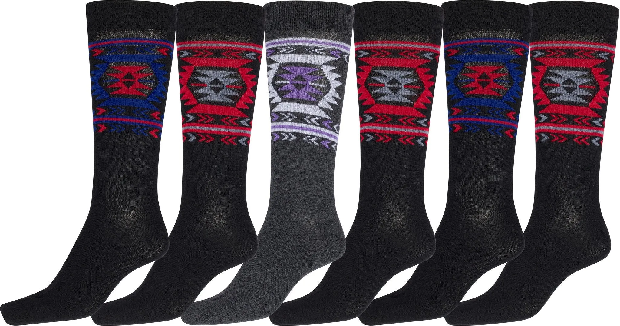 Sakkas Men's Classic Patterned Dress Socks Value 6-Pack