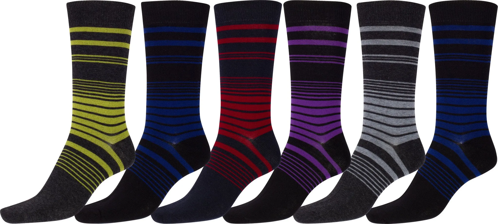 Sakkas Men's Classic Patterned Dress Socks Value 6-Pack