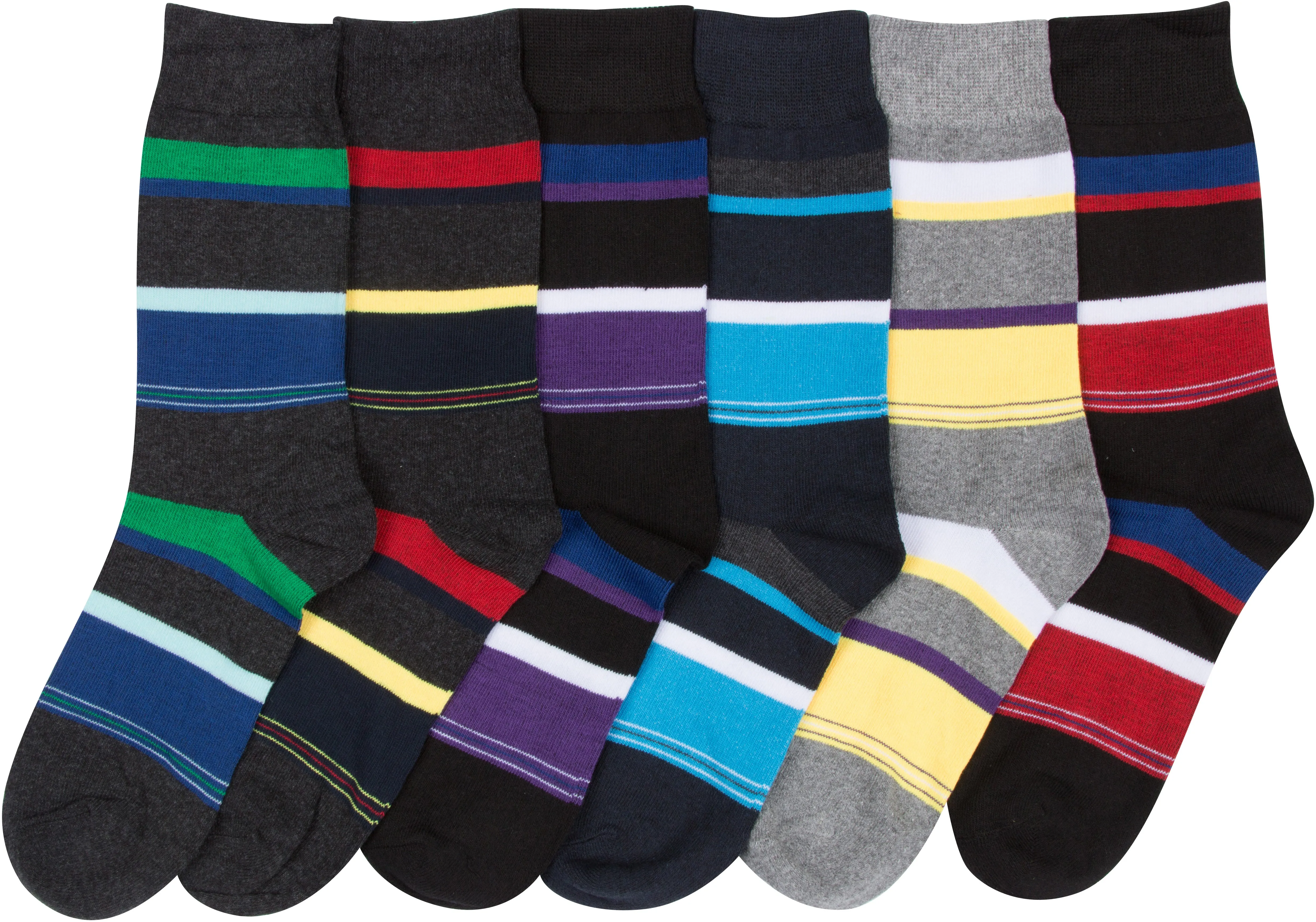 Sakkas Men's Classic Patterned Dress Socks Value 6-Pack