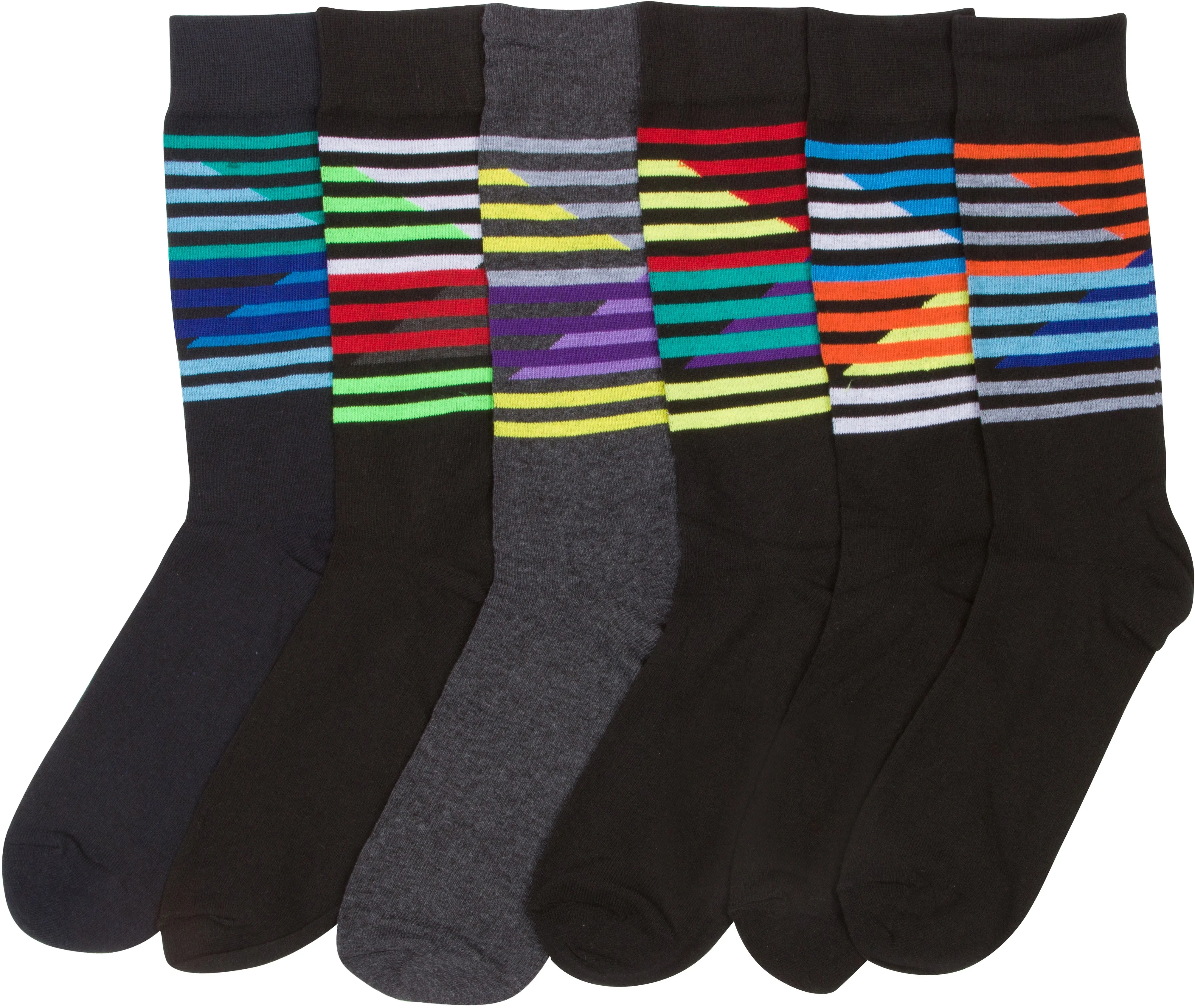 Sakkas Men's Classic Patterned Dress Socks Value 6-Pack