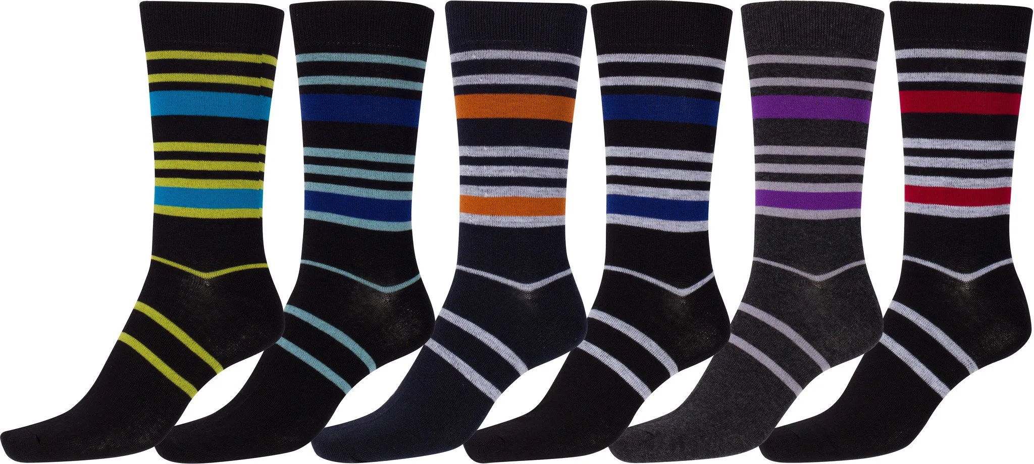 Sakkas Men's Classic Patterned Dress Socks Value 6-Pack