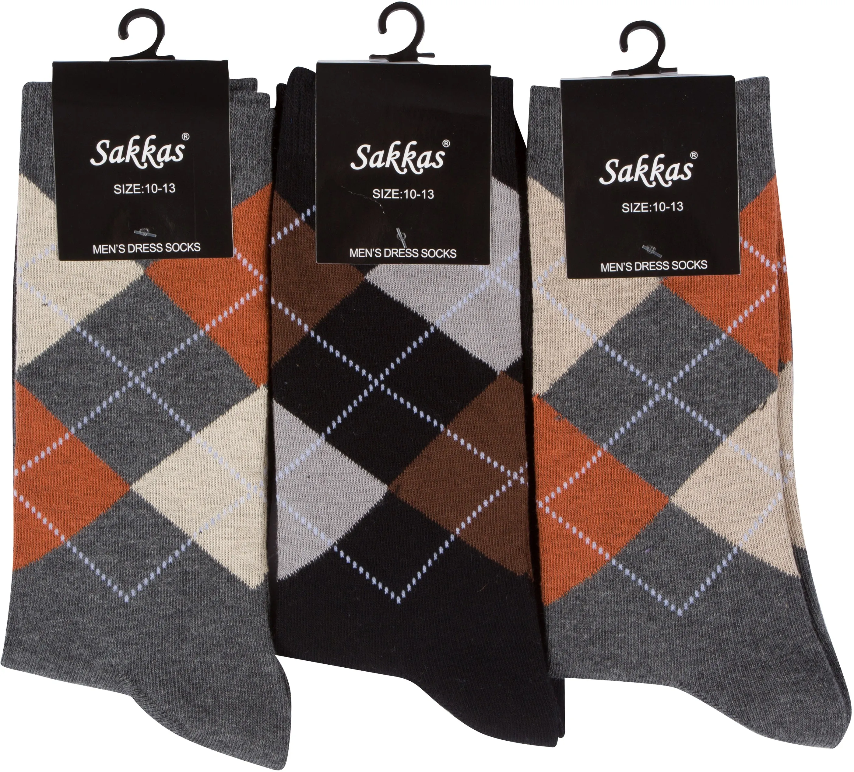 Sakkas Men's Classic Patterned Dress Socks Value 6-Pack