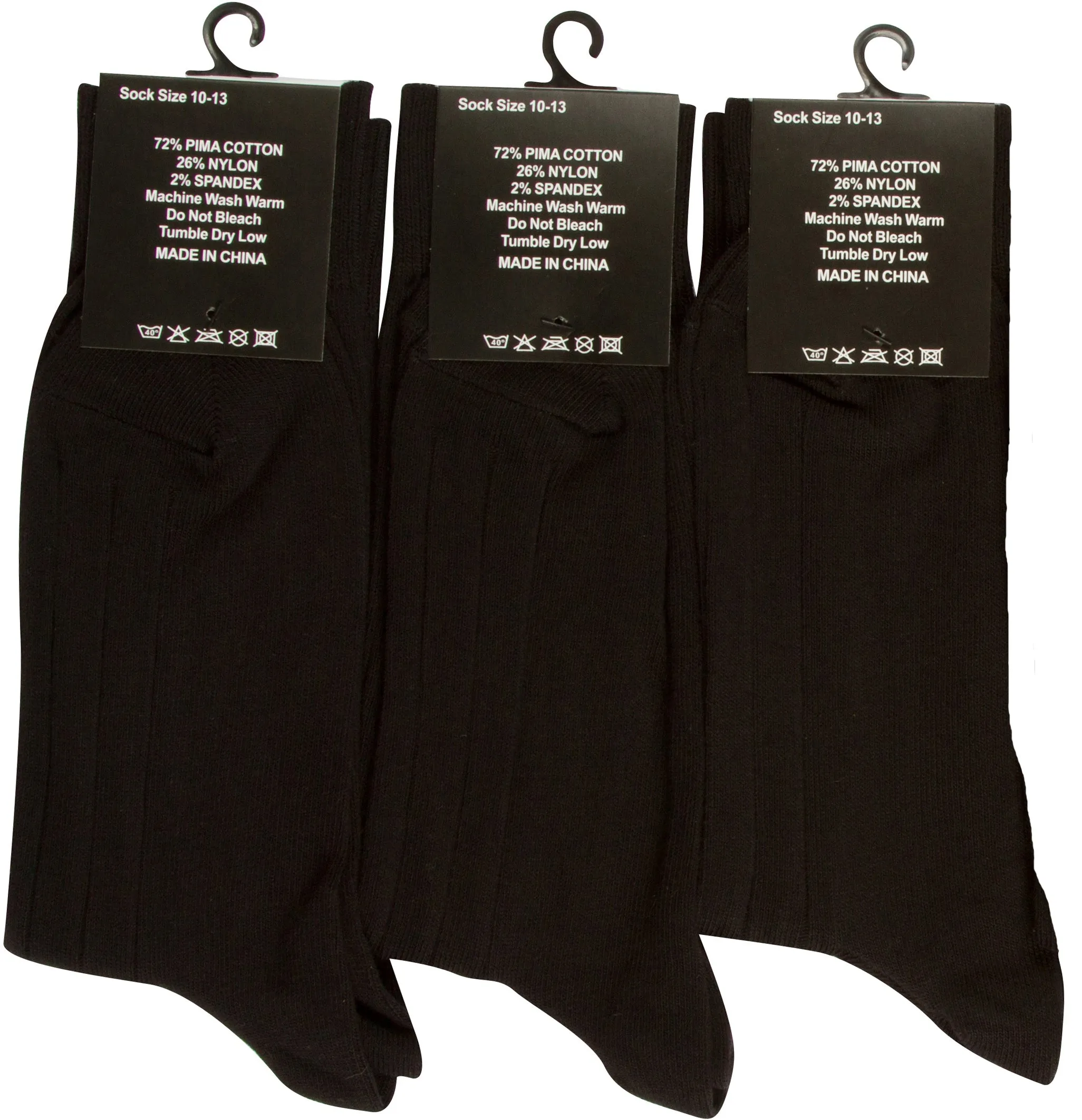 Sakkas Men's Pima Cotton Dress Socks Value Pack 10-13