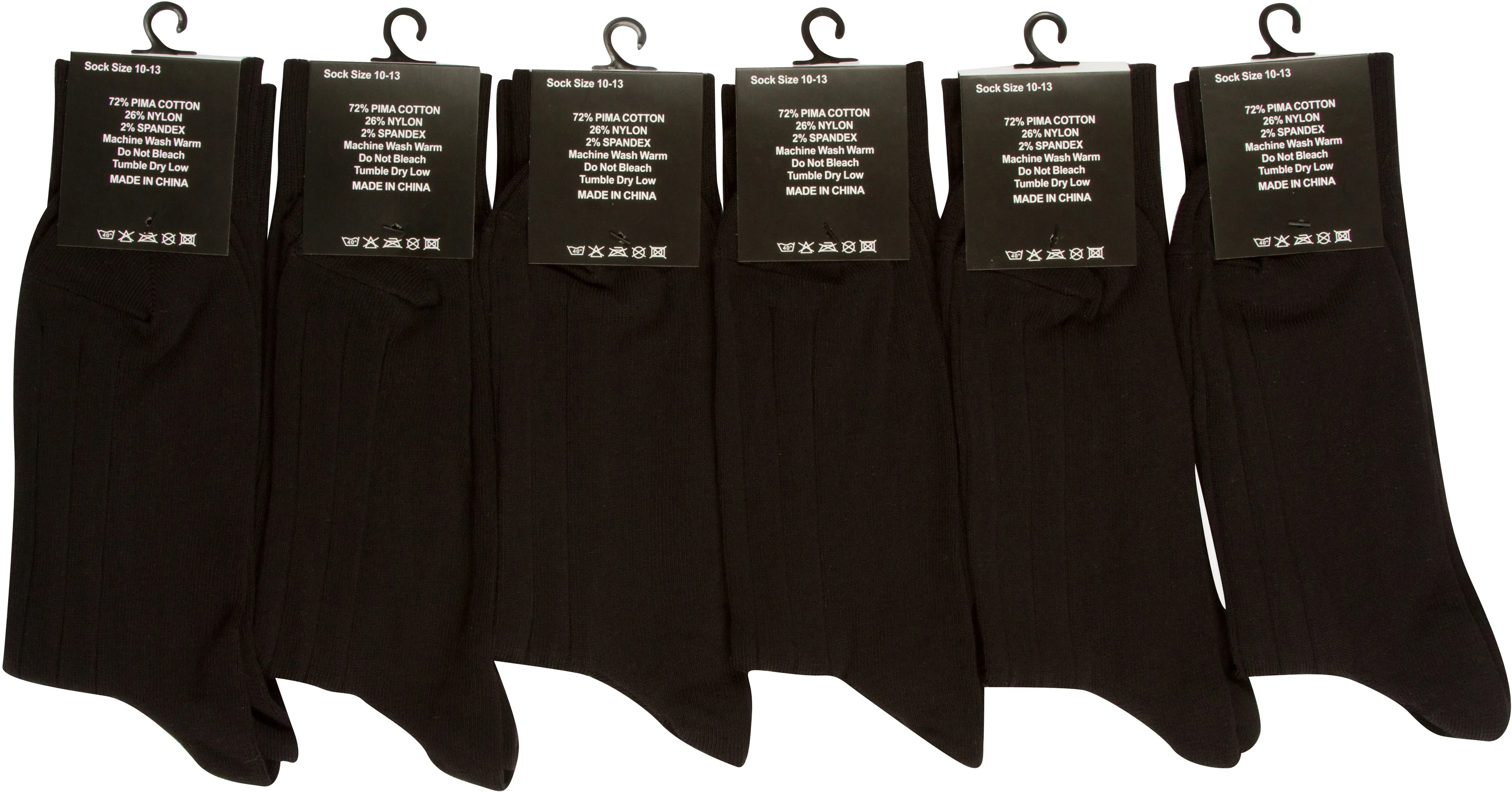 Sakkas Men's Pima Cotton Dress Socks Value Pack 10-13