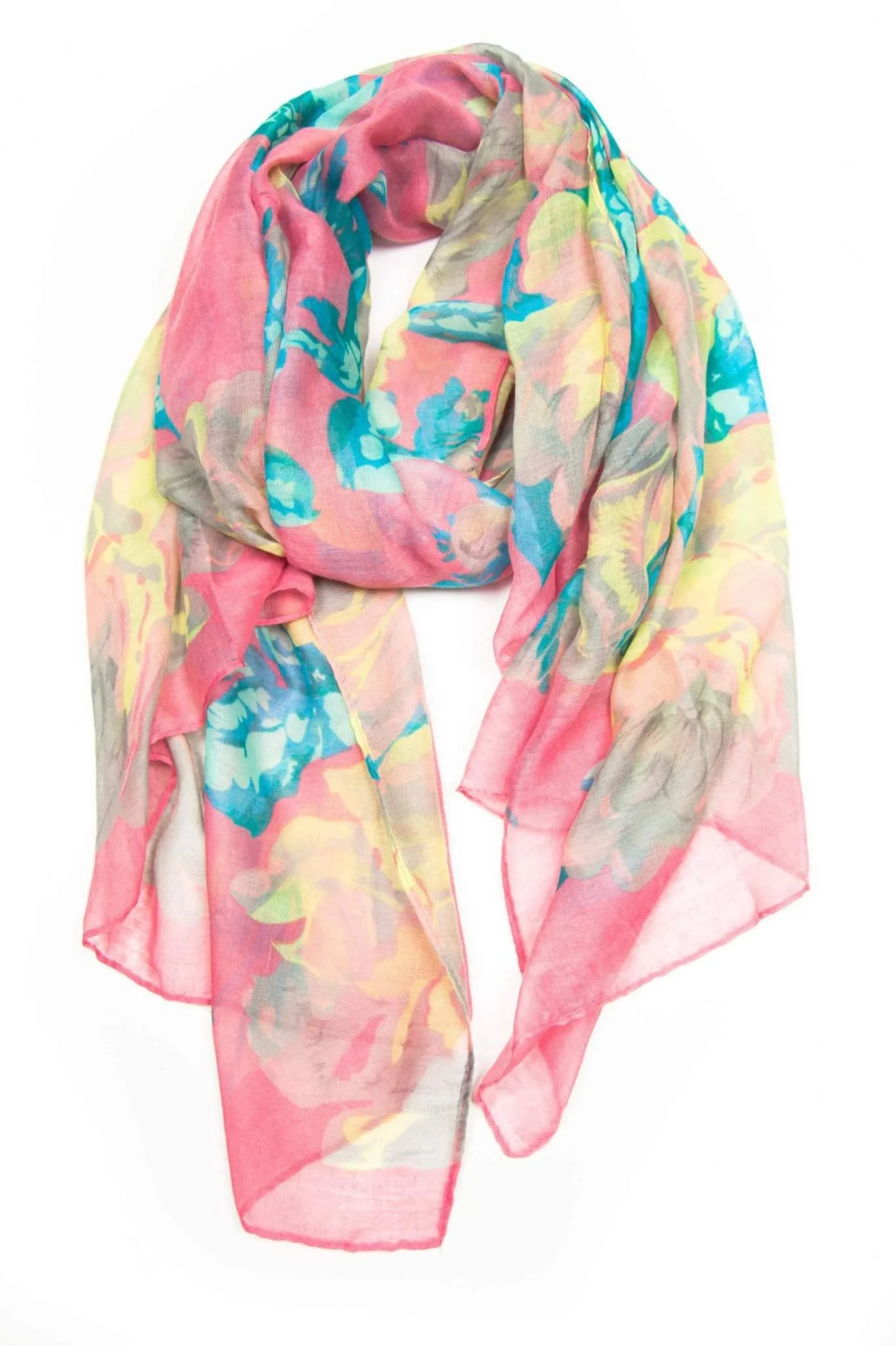 Scarf / Pink Floral / Unisex