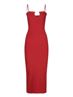 Sierra Red Midi Dress