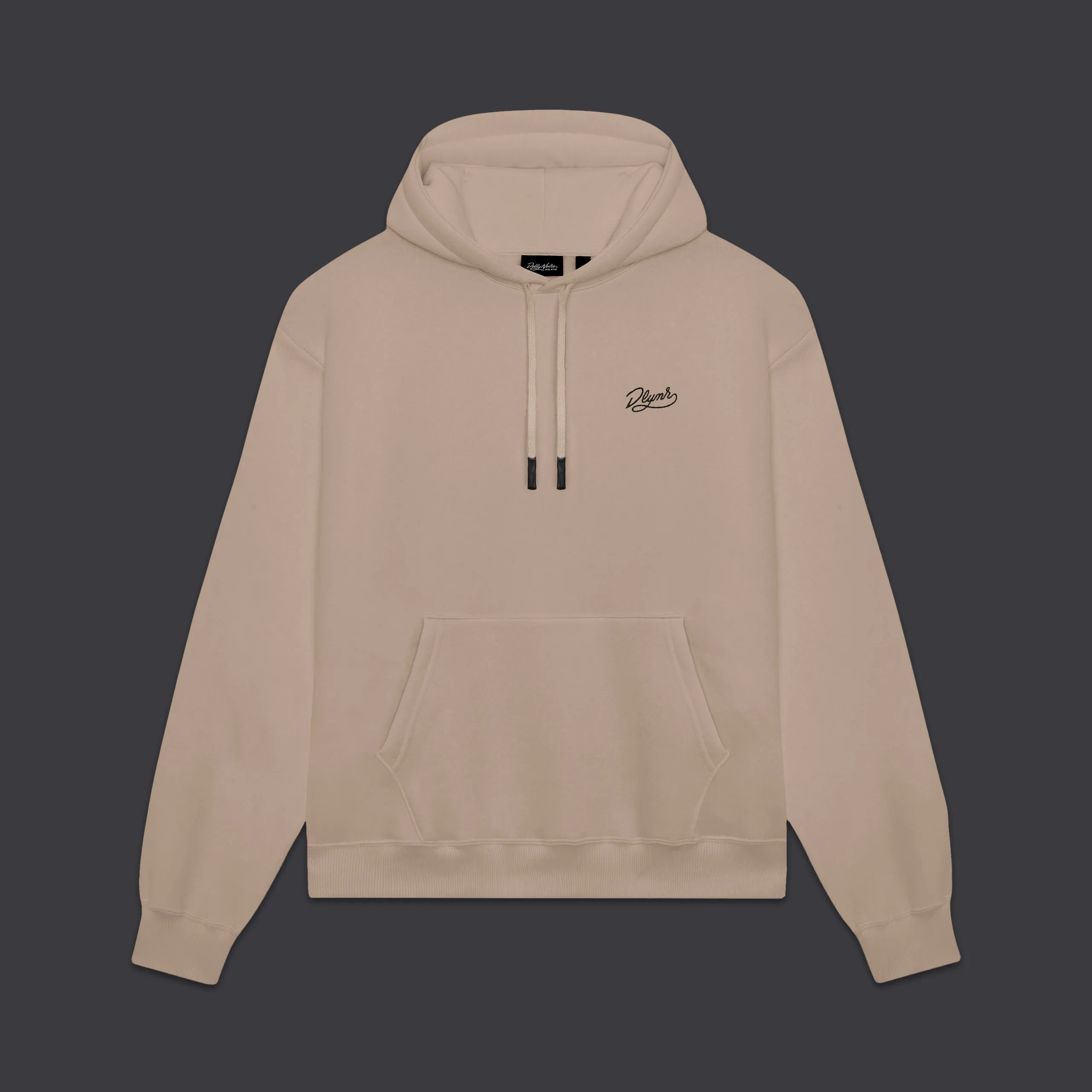 Signature Embroidery Hoodie Sand Beige