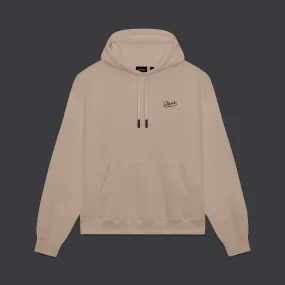 Signature Embroidery Hoodie Sand Beige