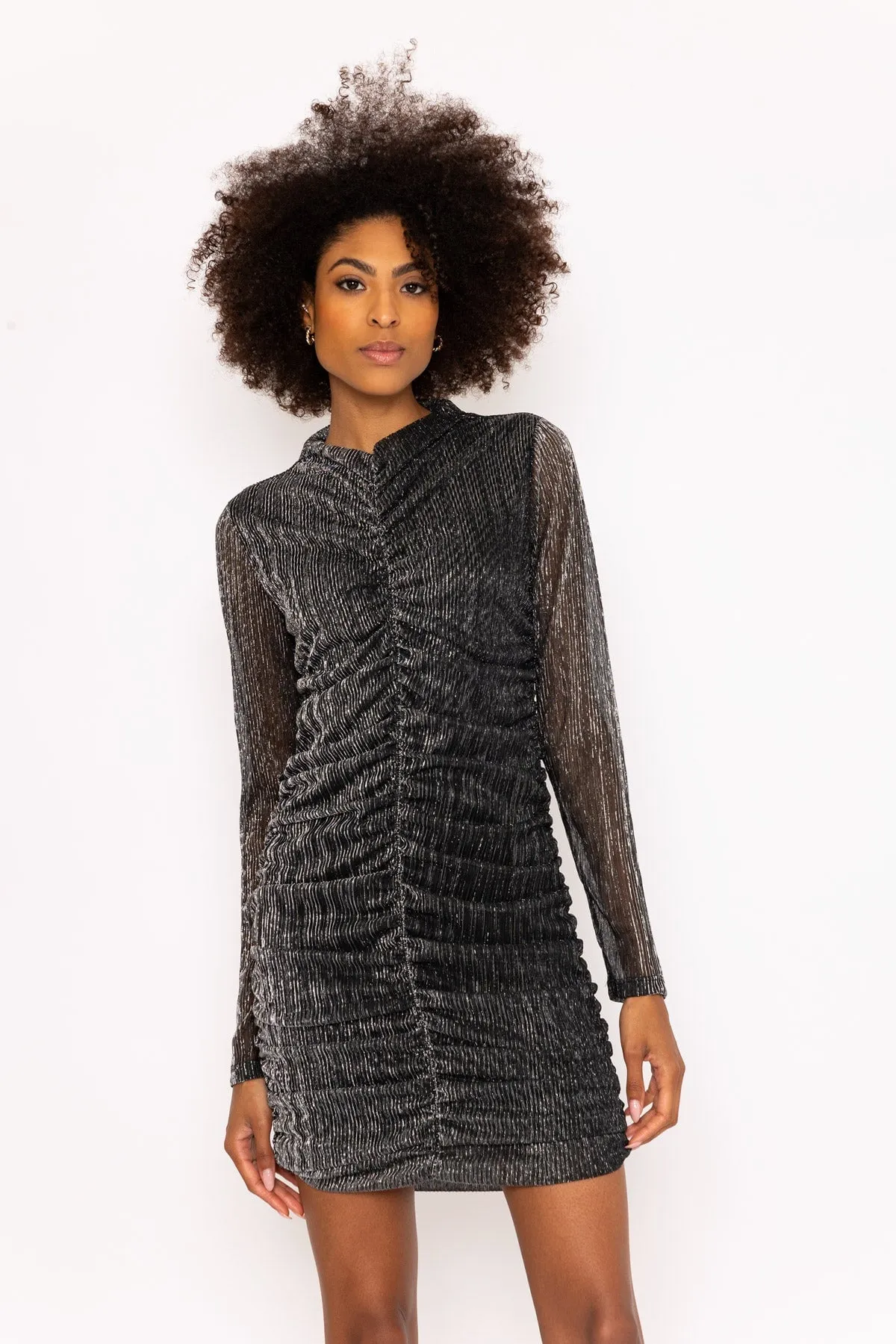 Silver Lurex Kimora Mini Dress