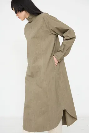 Soft Collar Shirt Dress in Clay