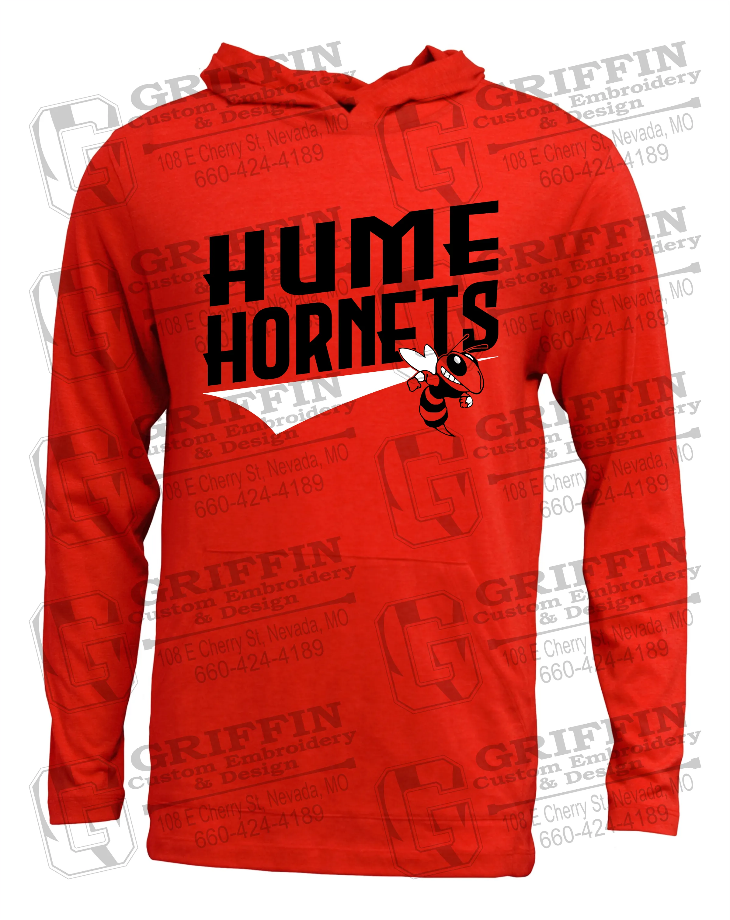 Soft-Tek T-Shirt Hoodie - Hume Hornets 23-A