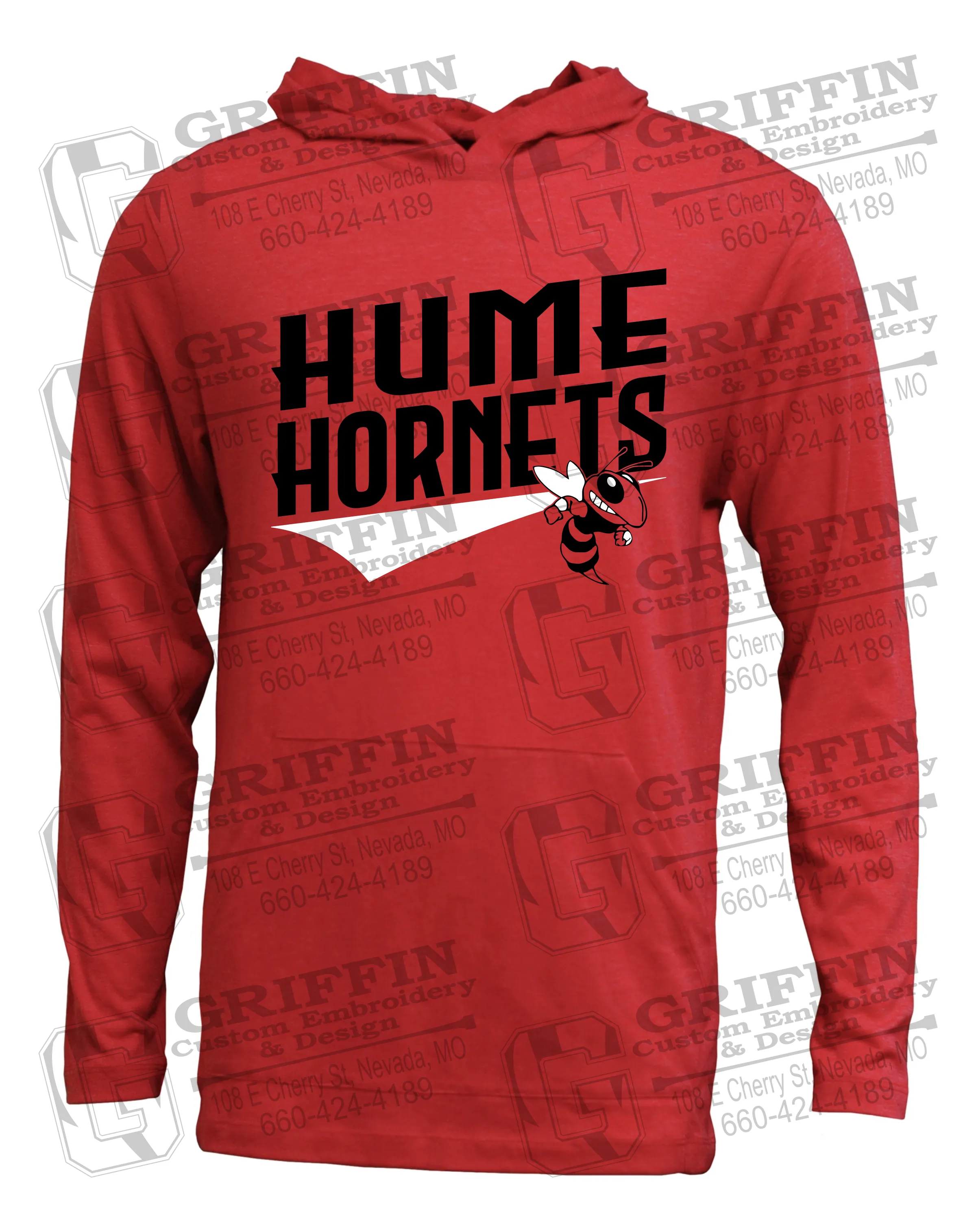 Soft-Tek T-Shirt Hoodie - Hume Hornets 23-A