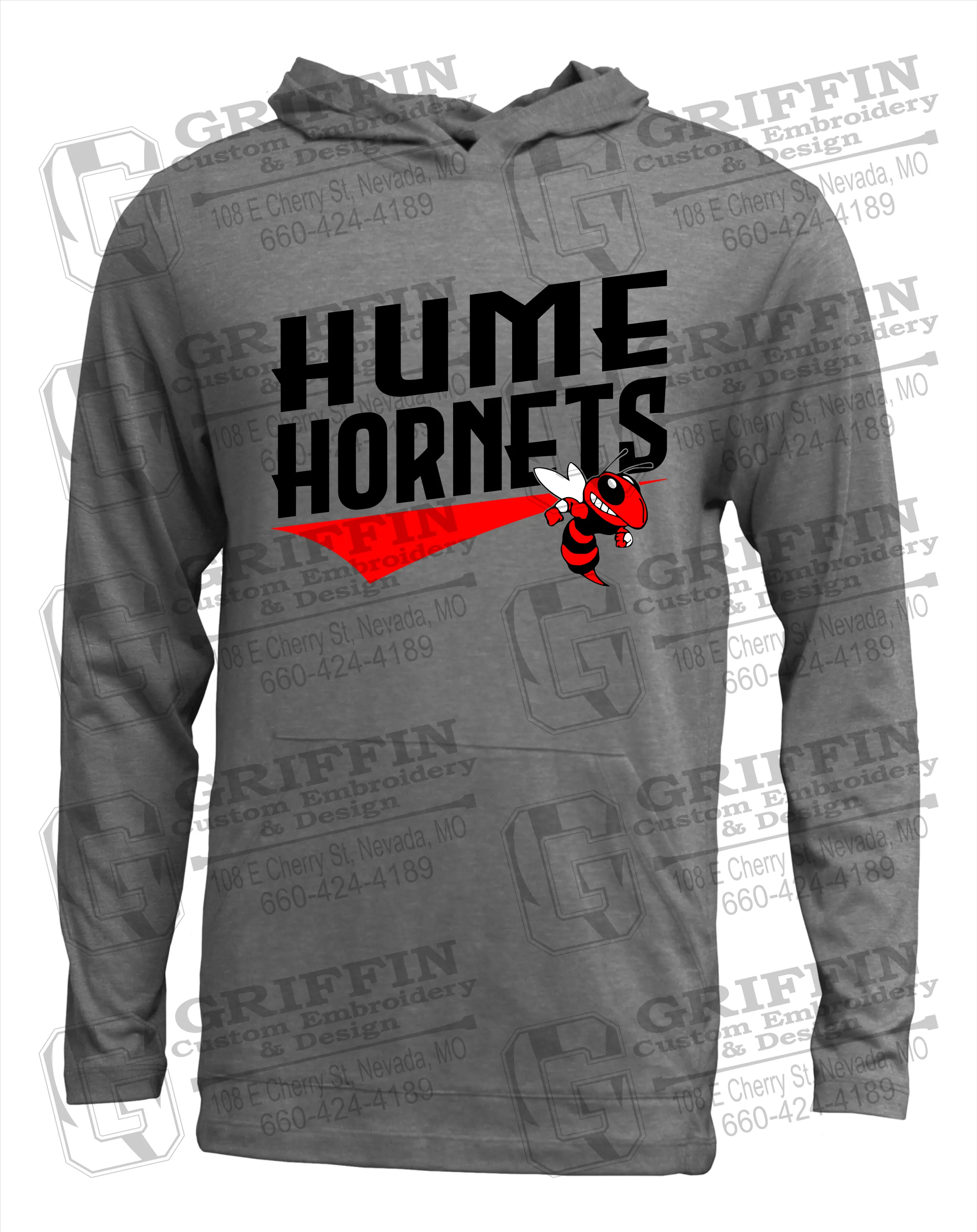 Soft-Tek T-Shirt Hoodie - Hume Hornets 23-A