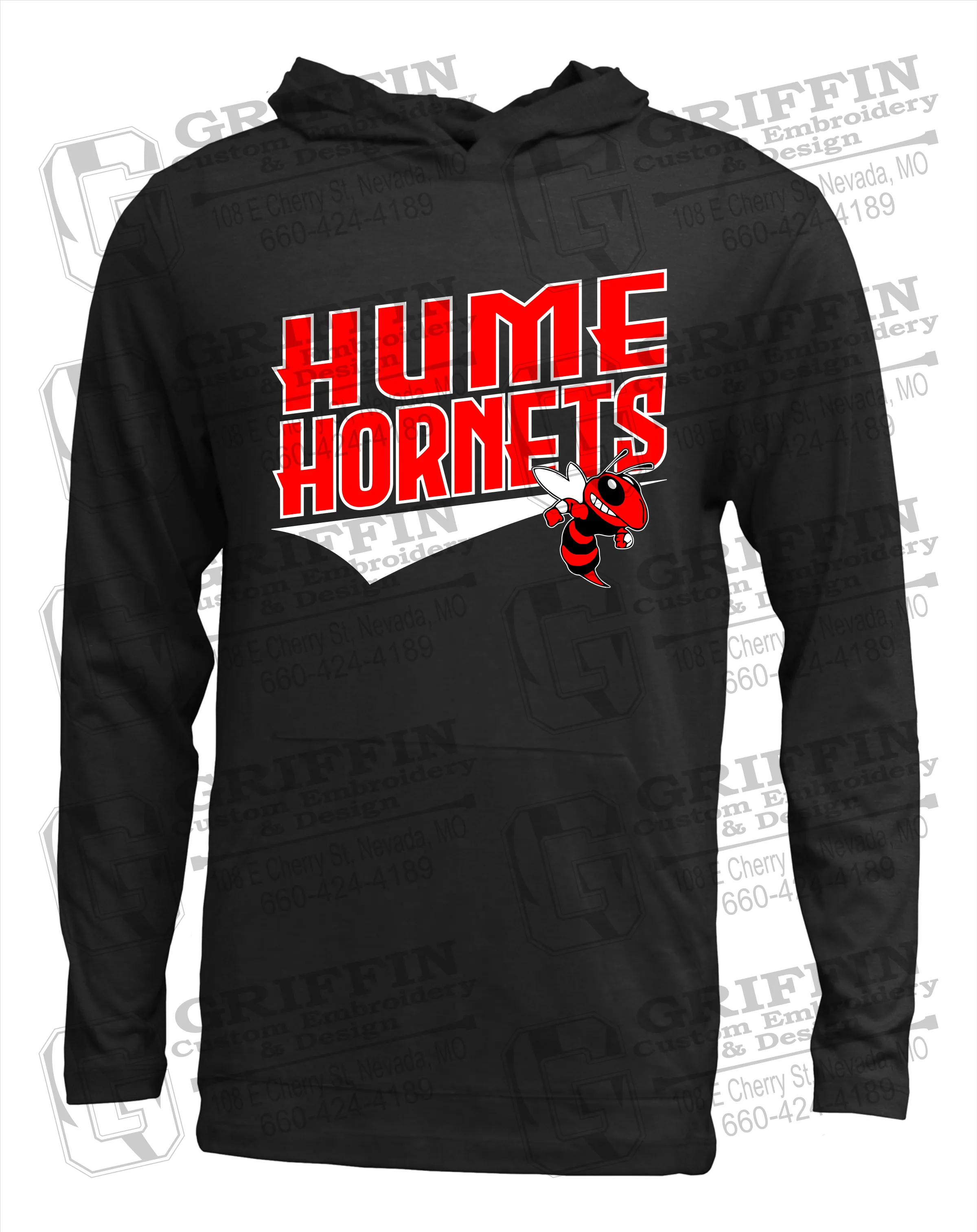 Soft-Tek T-Shirt Hoodie - Hume Hornets 23-A