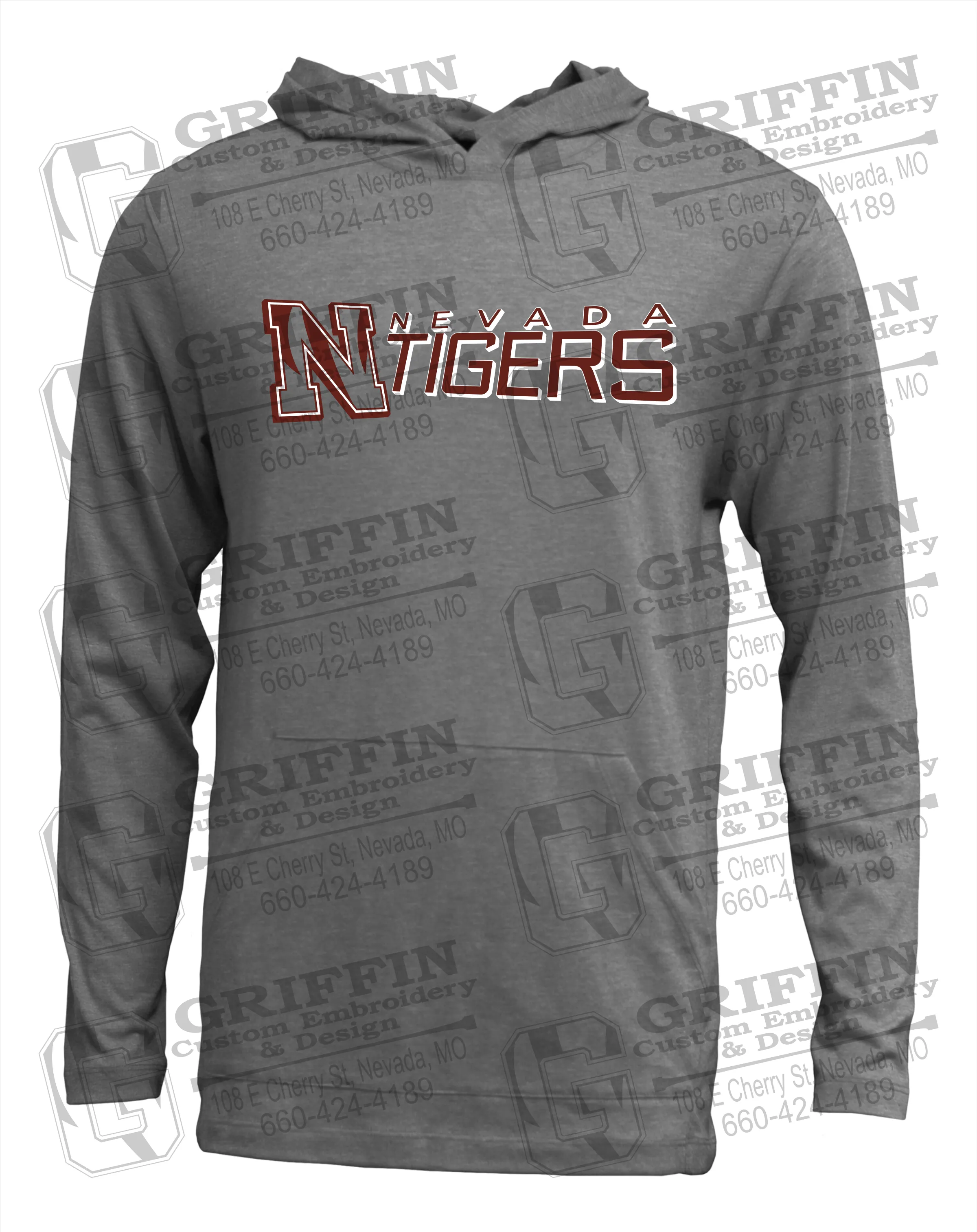 Soft-Tek T-Shirt Hoodie - Nevada Tigers 23-N