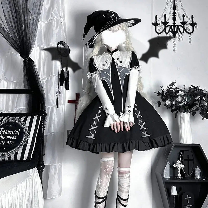 Spider Girl ~ Gothic Short Sleeve Lolita Dress Halloween Costume