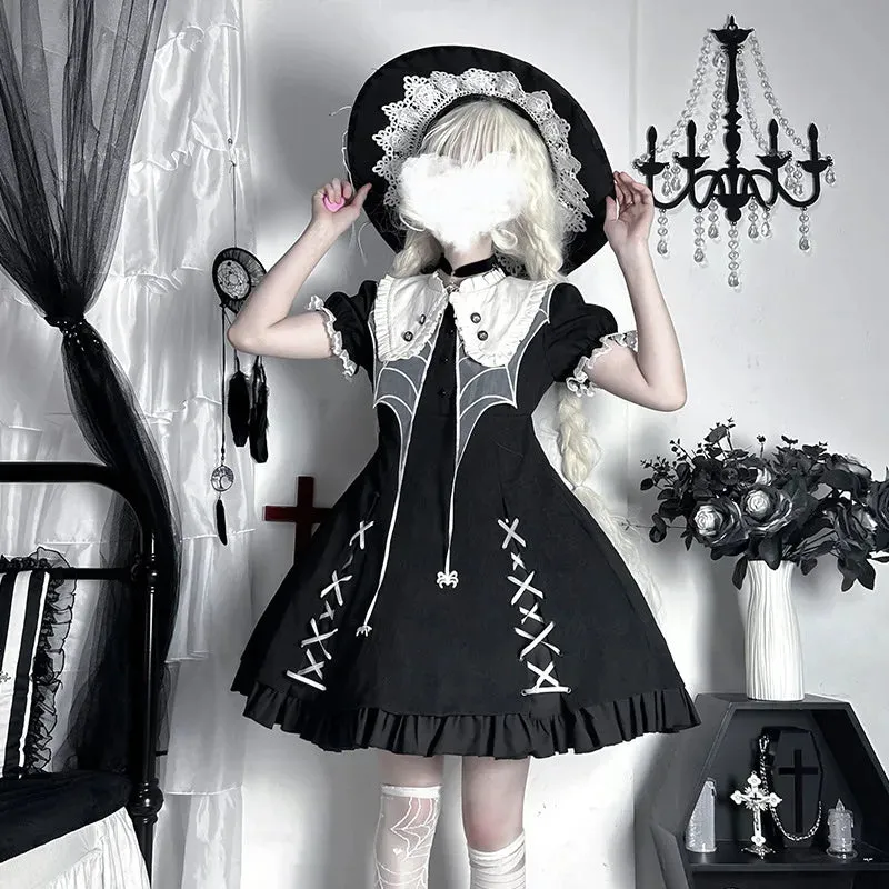 Spider Girl ~ Gothic Short Sleeve Lolita Dress Halloween Costume