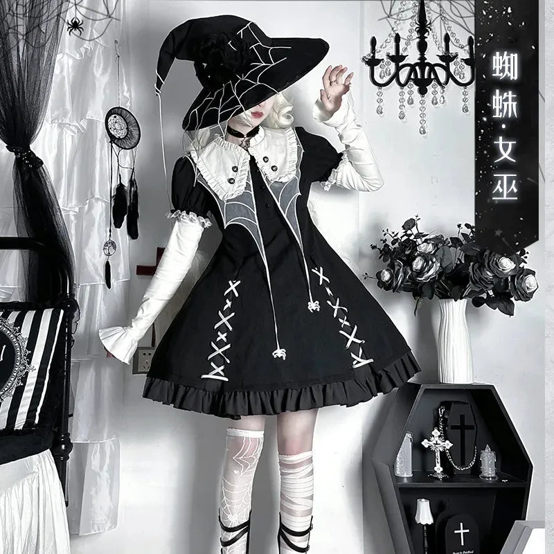 Spider Girl ~ Gothic Short Sleeve Lolita Dress Halloween Costume