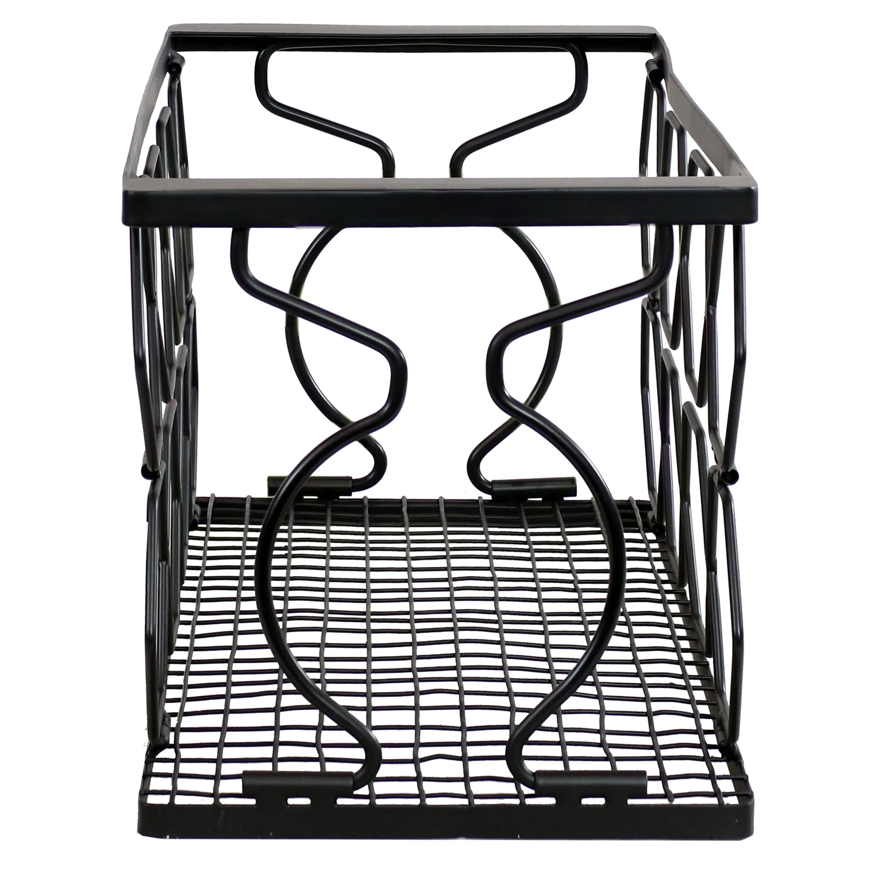 Sunnydaze Foldable Metal Countertop Wine Rack - Black