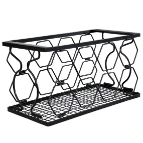 Sunnydaze Foldable Metal Countertop Wine Rack - Black